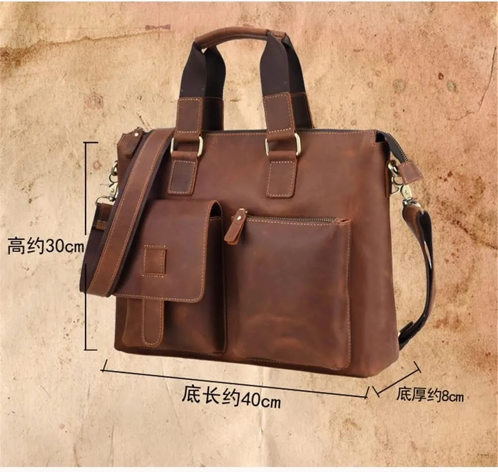 European and American Men's Handbag Retro Business Large-Capacity Men's Bag Travel Diagonal Bag(E)