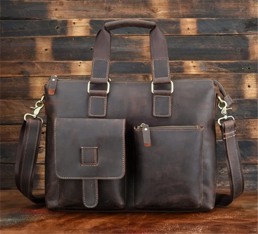 European and American Men's Handbag Retro Business Large-Capacity Men's Bag Travel Diagonal Bag(E)