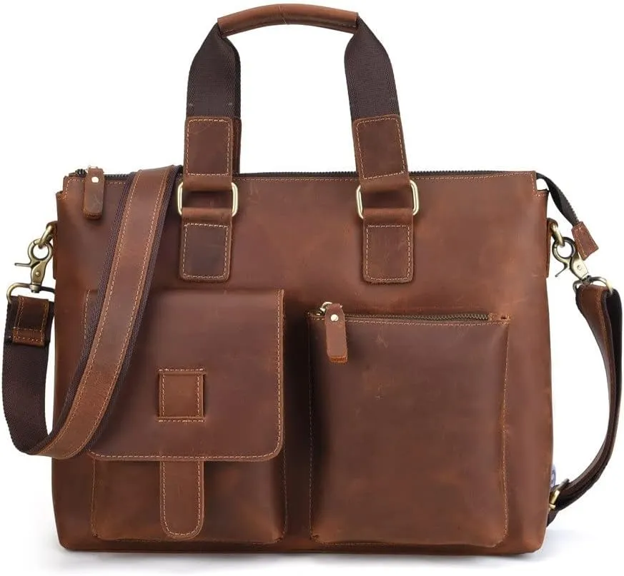 European and American Men's Handbag Retro Business Large-Capacity Men's Bag Travel Diagonal Bag(E)