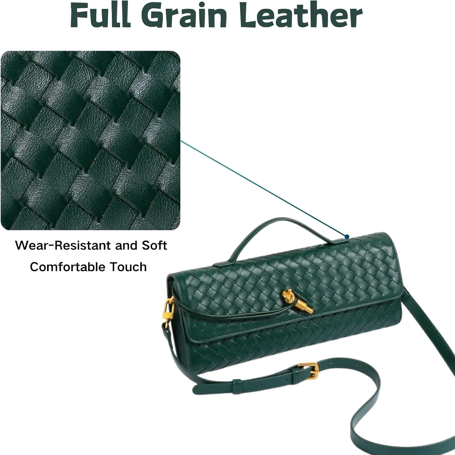 Evening Woven Crossbody Bags for Women Casual Shoulder Shoulder Handbag Clutch Purse Fashion Clutch Purse