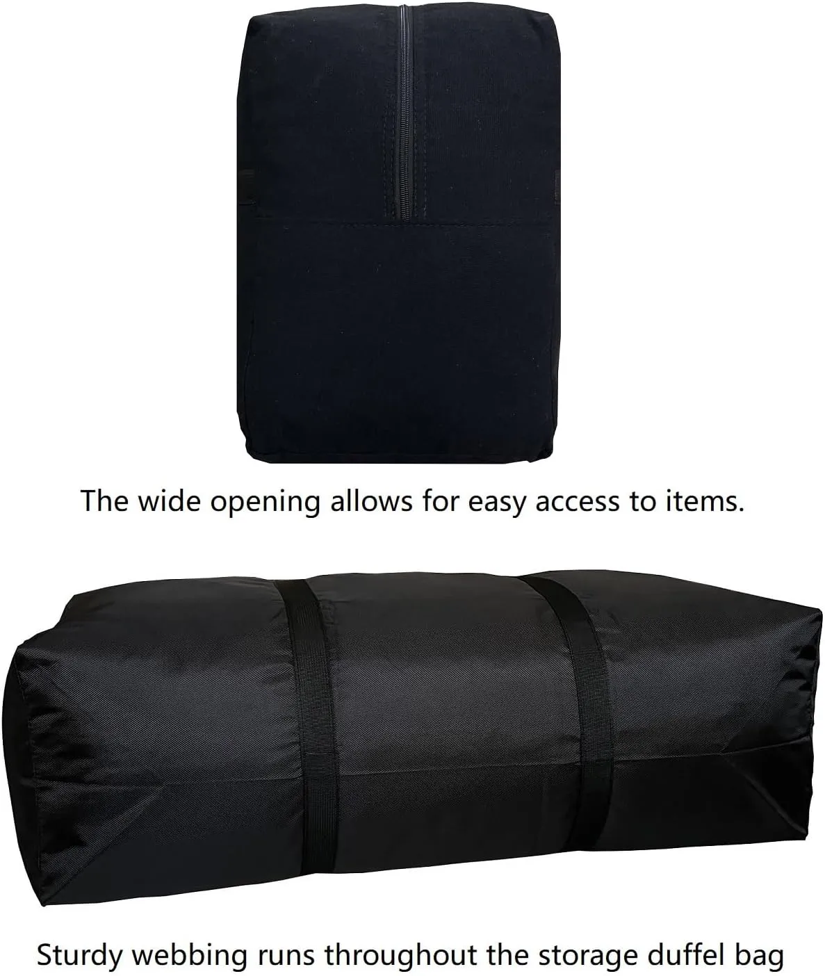 Extra Large Storage Duffle Bag for Travel, Black Oversized Giant Big Traveling Duffle Bag