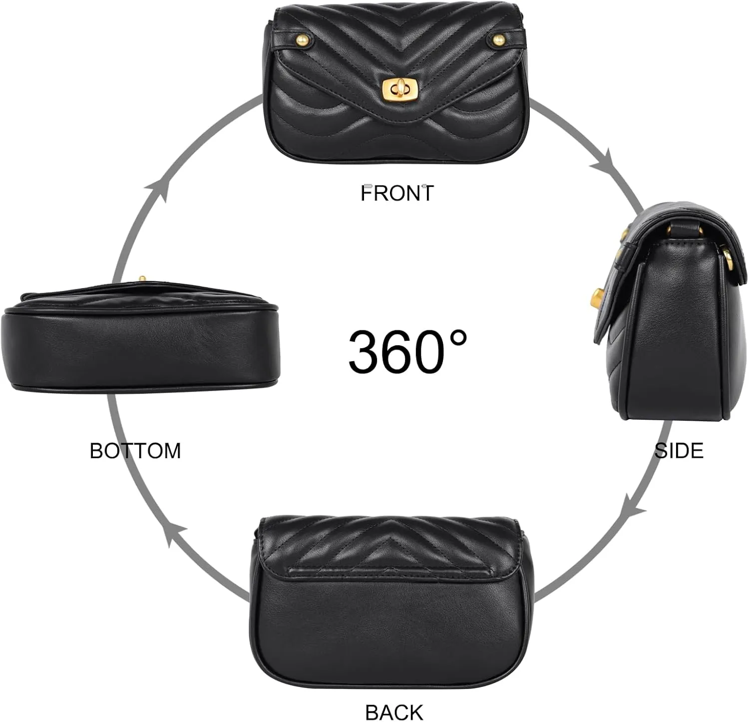 EXTREE crossbody Bags for Women,Trendy Shoulder Vegan Leather Handbags, Satchel Purse with Adjustable Wide Vintage Strap