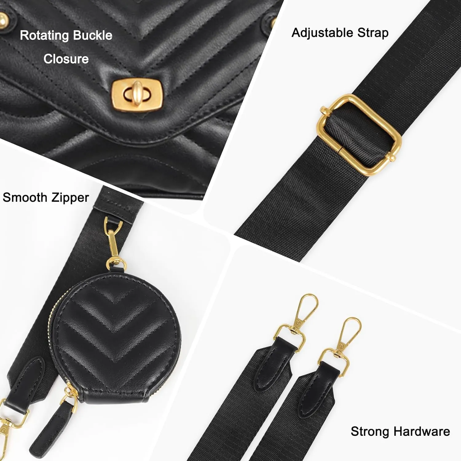 EXTREE crossbody Bags for Women,Trendy Shoulder Vegan Leather Handbags, Satchel Purse with Adjustable Wide Vintage Strap