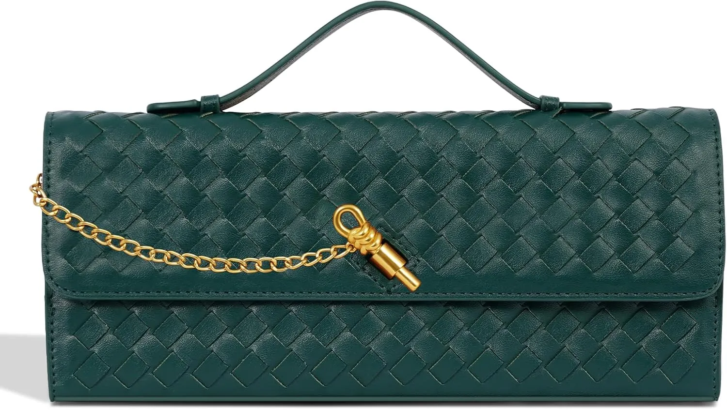 Fashion Evening Clutch Purses for Women, Woven Handbags, PU Leather Shoulder Bags Crossbody for Wedding Formal