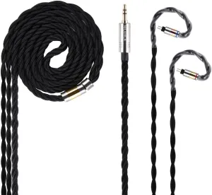 FirstTouch in Ear Monitor, 6N OFC IEM Cable, Silver Copper Alloy Earphone Upgraded Cords, HiFi Wired IEMs Cable for ZS10 PRO 2 AS10 PRO ZSN PRO X Wan’er SIMGOT EM6L (3.5mm 0.78 2pin)