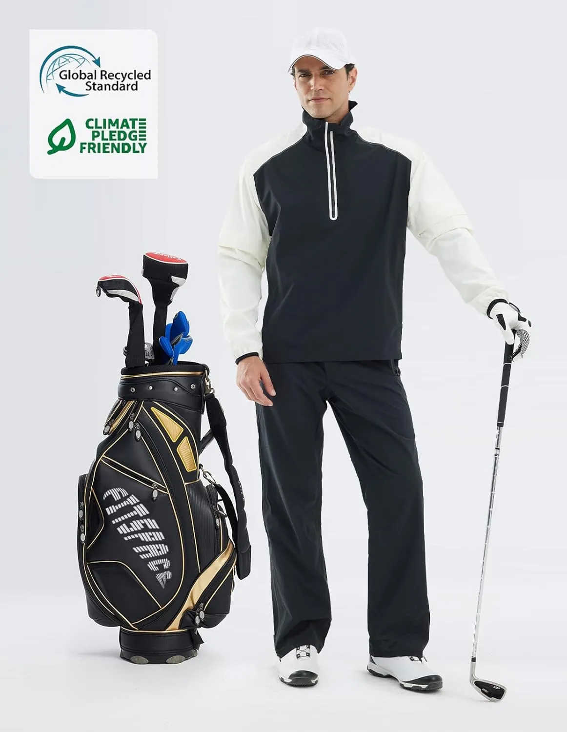 fit space Waterproof Golf Rain Jacket for Men 20K Performance Lightweight Rain Jackets for All Sports