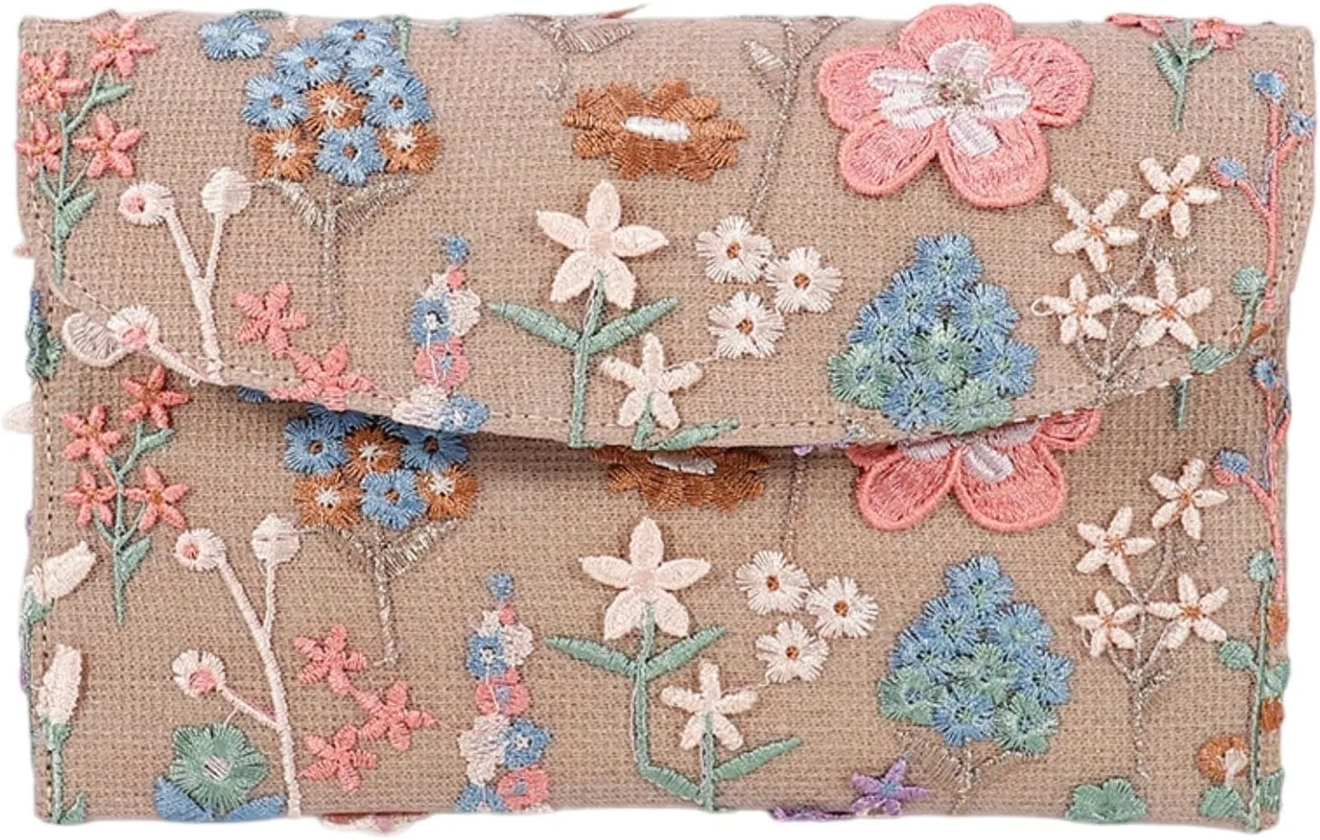 Floral Clutch Purses for Women,Small Summer Embroidery Sequin Evening Bag for Formal Party Wedding