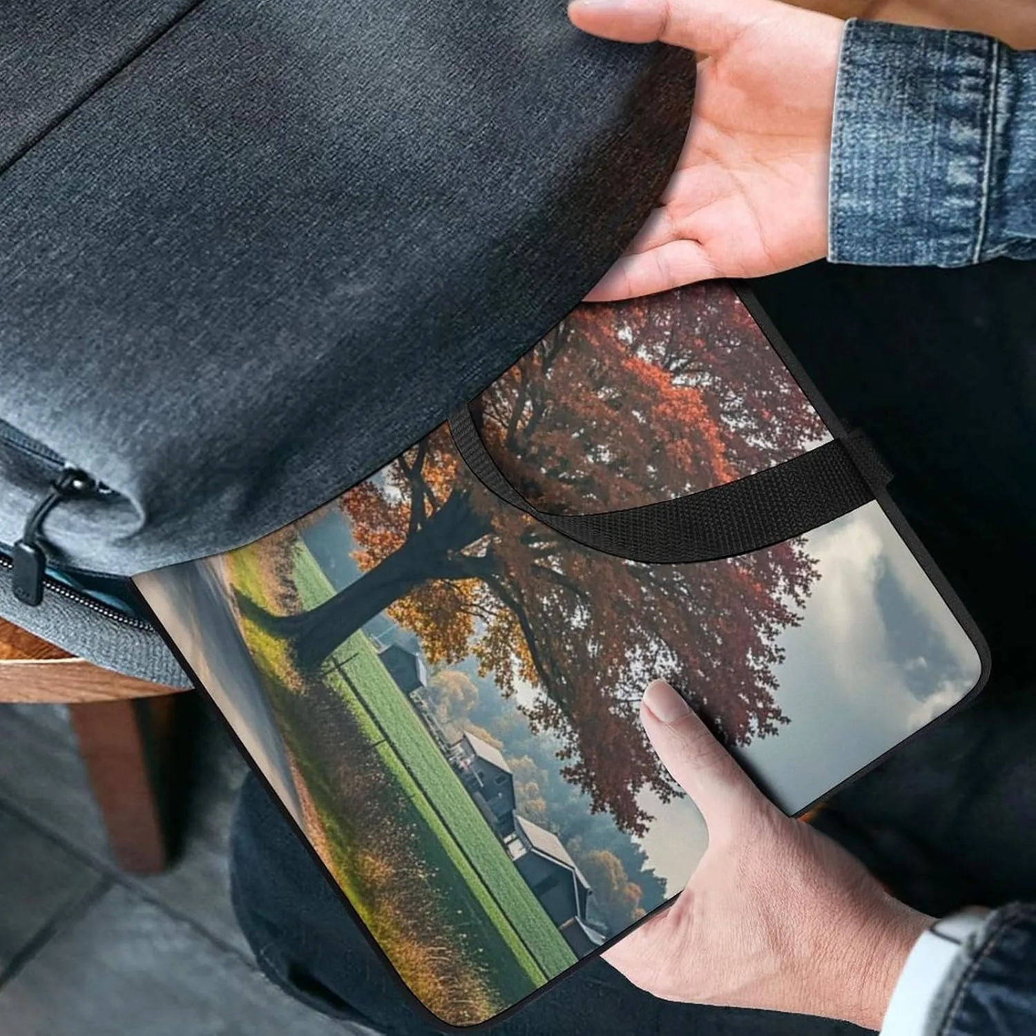 Forest Rural Roads Laptop Bag Durable Laptop Sleeve Water-Resistant Notebook Bag for Computer Or Tablet