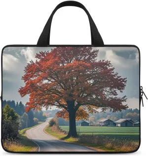 Forest Rural Roads Laptop Bag Durable Laptop Sleeve Water-Resistant Notebook Bag for Computer Or Tablet