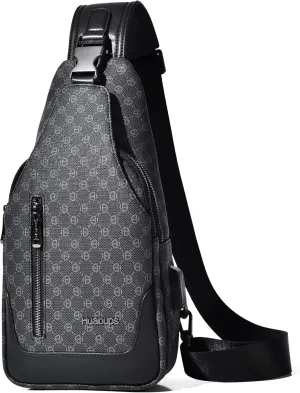 FSD. WG sling Backpack for Men Chest Bag Crossbody Shoulder Bags Travel Hiking Bag Purse for Men with Water Resistant