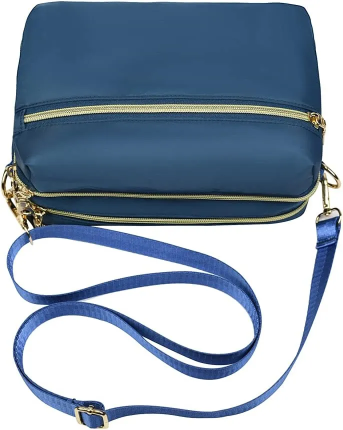 Functional Multi Pocket Crossbody Bag for Women Stylish Ladies Shoulder Messenger Bags Purse