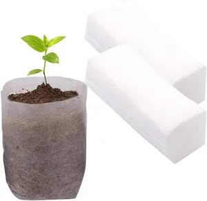 gardtree Plant Nursery Bags 6.3” x 7” 200PCS, Non-Woven Biodegradable Plant Grow Bags Fabric Seedling Starter Bags for Vegetable Flower Fruit Saplings Tree, Home Garden Supply