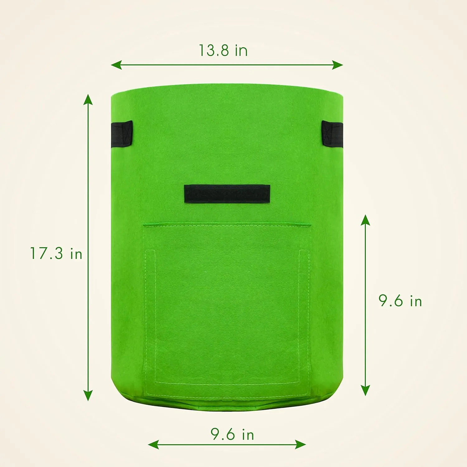 Gardzen 6 Pack BPA-Free 10 Gallon Vegetable Grow Bags with Access Flap and Handles, Suitable for Planting Potato, Taro, Beets, Carrots, Onions, Peanut