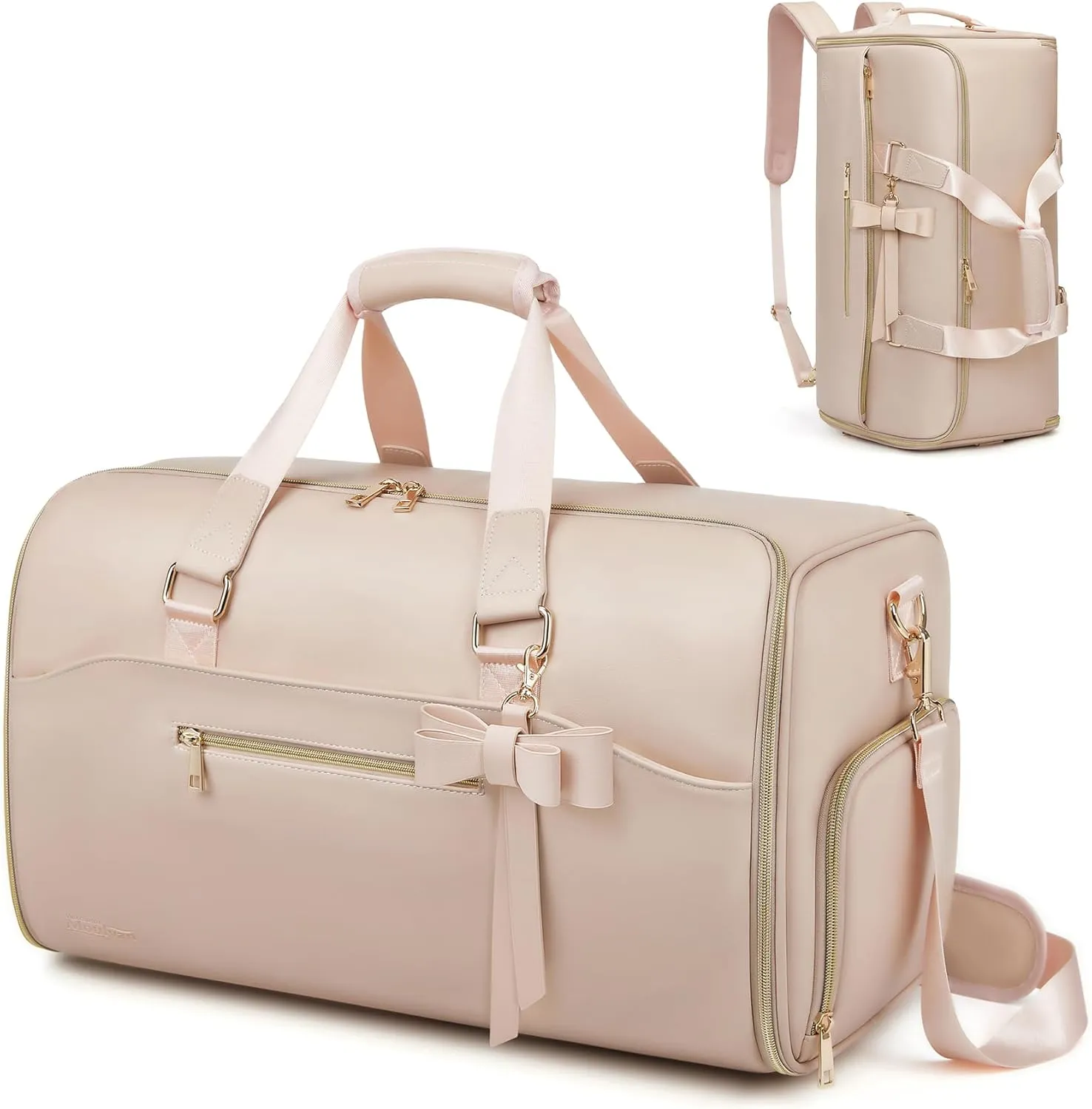 Garment Duffle Bags for Travel,Moulyan Convertible Garment Bag with Shoe Compartment,3 in 1 Waterproof Travel Suit Bag with Shoulder Strap for Women