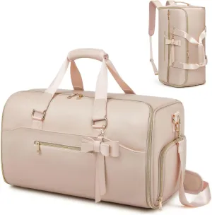 Garment Duffle Bags for Travel,Moulyan Convertible Garment Bag with Shoe Compartment,3 in 1 Waterproof Travel Suit Bag with Shoulder Strap for Women