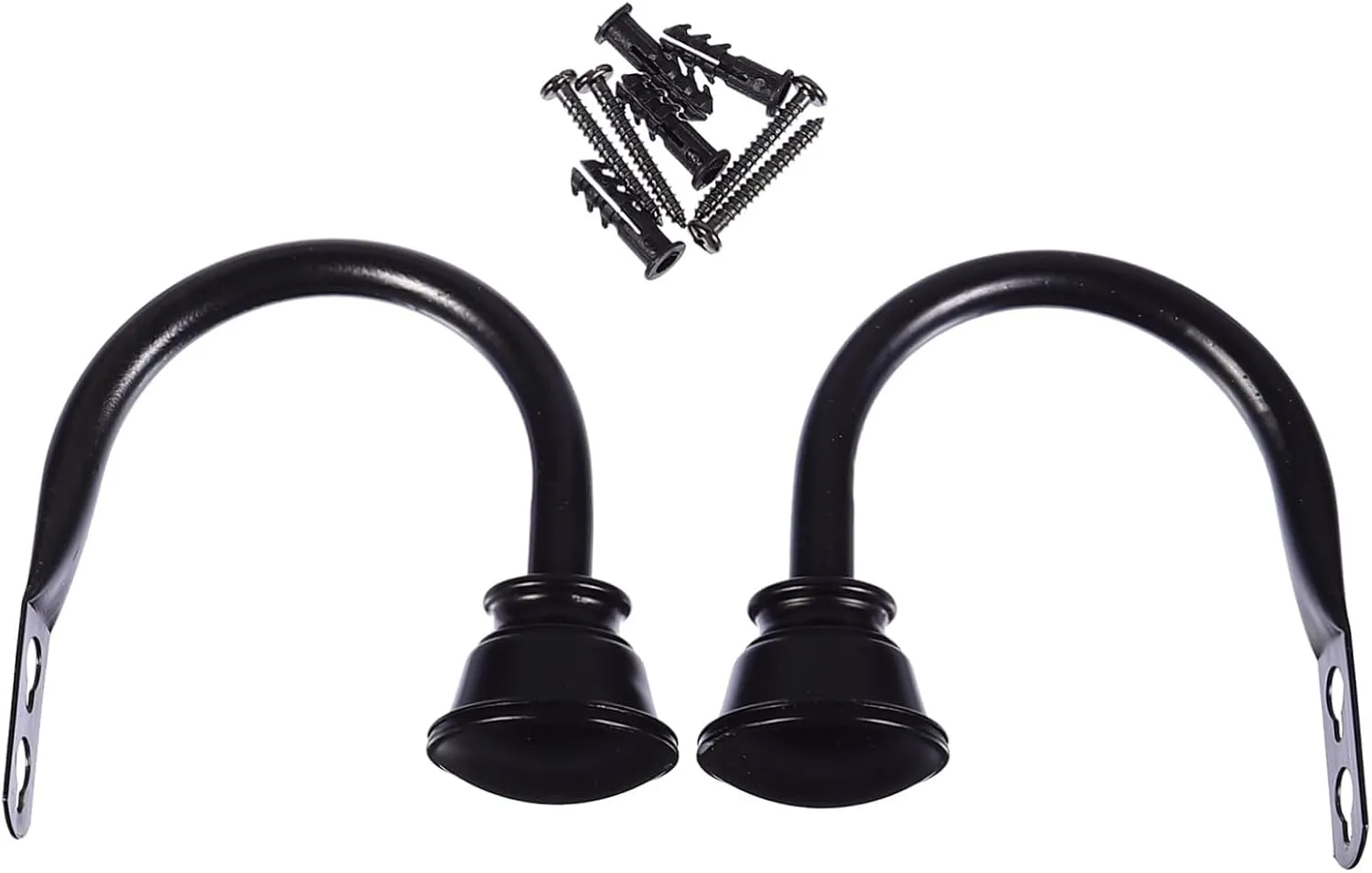 Garneck Retro Curtain Hooks 2pcs Iron Wall Hooks Tiebacks Ropes for Coats Belts Handbags