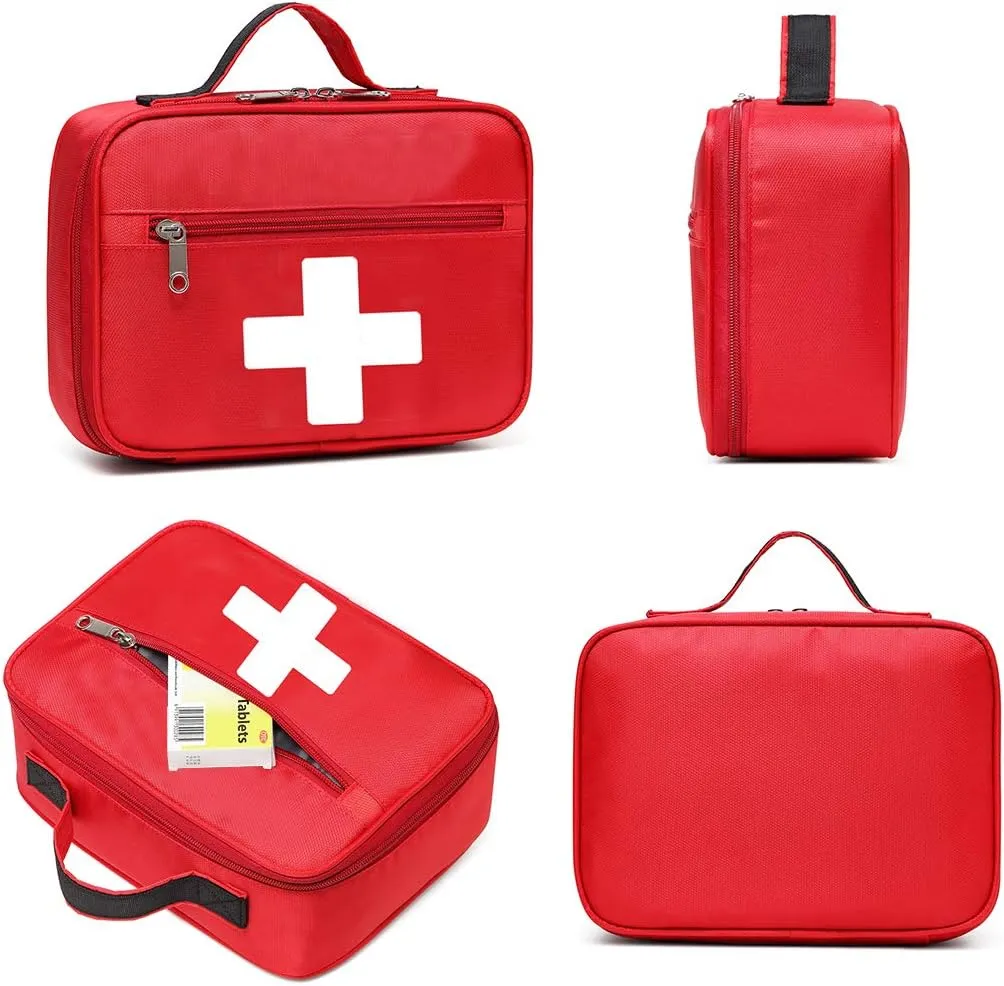 Gatycallaty First Aid Bag Empty Emergency Treatment Medical Bags Multi-Pocket for Home Office Car Traveling Hiking Trip