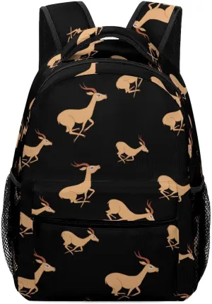 Gazelle Animal African Antelope Travel Backpack Water Resistant Luggage Daypack Business Weekender Bag for Men Women