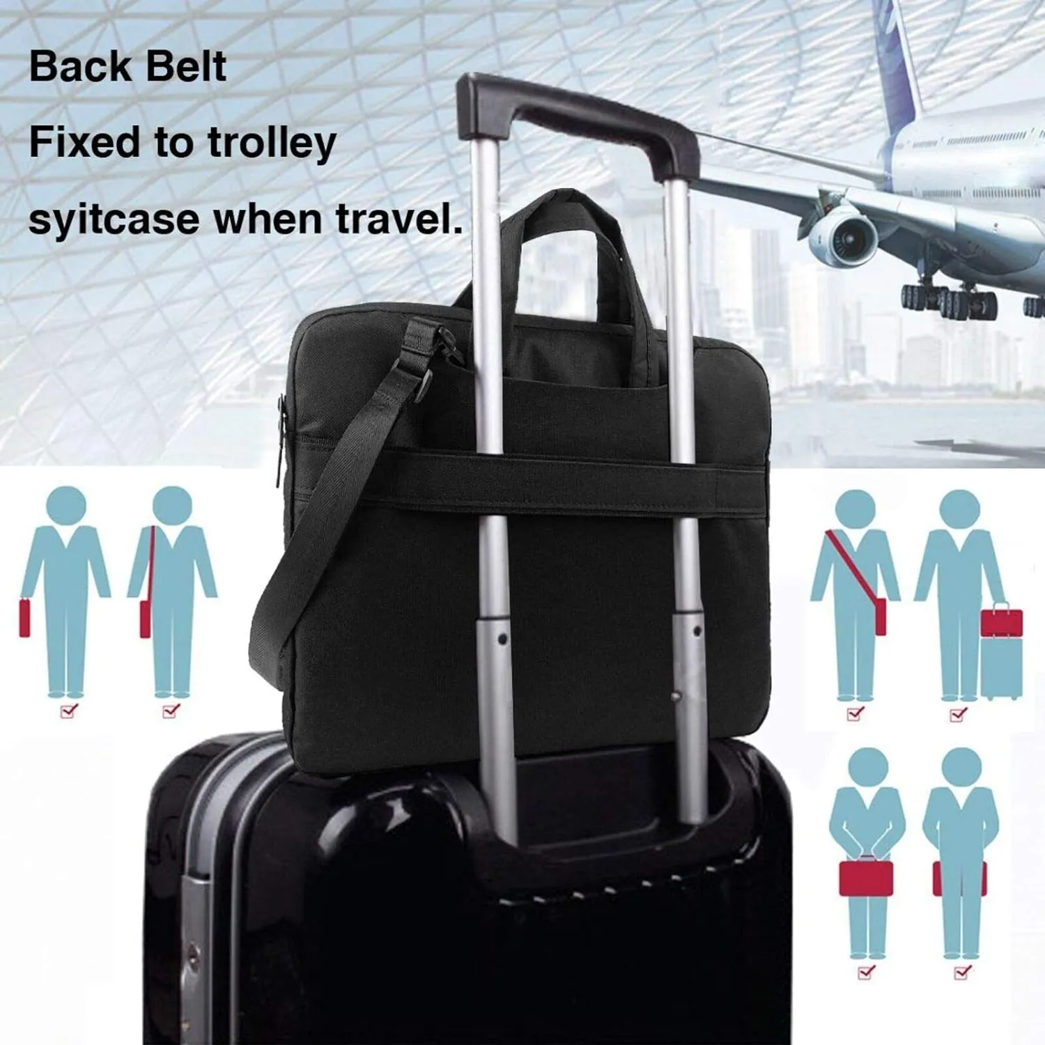 Gears Clock Bronze Century Print Messenger Bag & Case Shoulder Strap Fashionable Laptop Bag for Business Travel