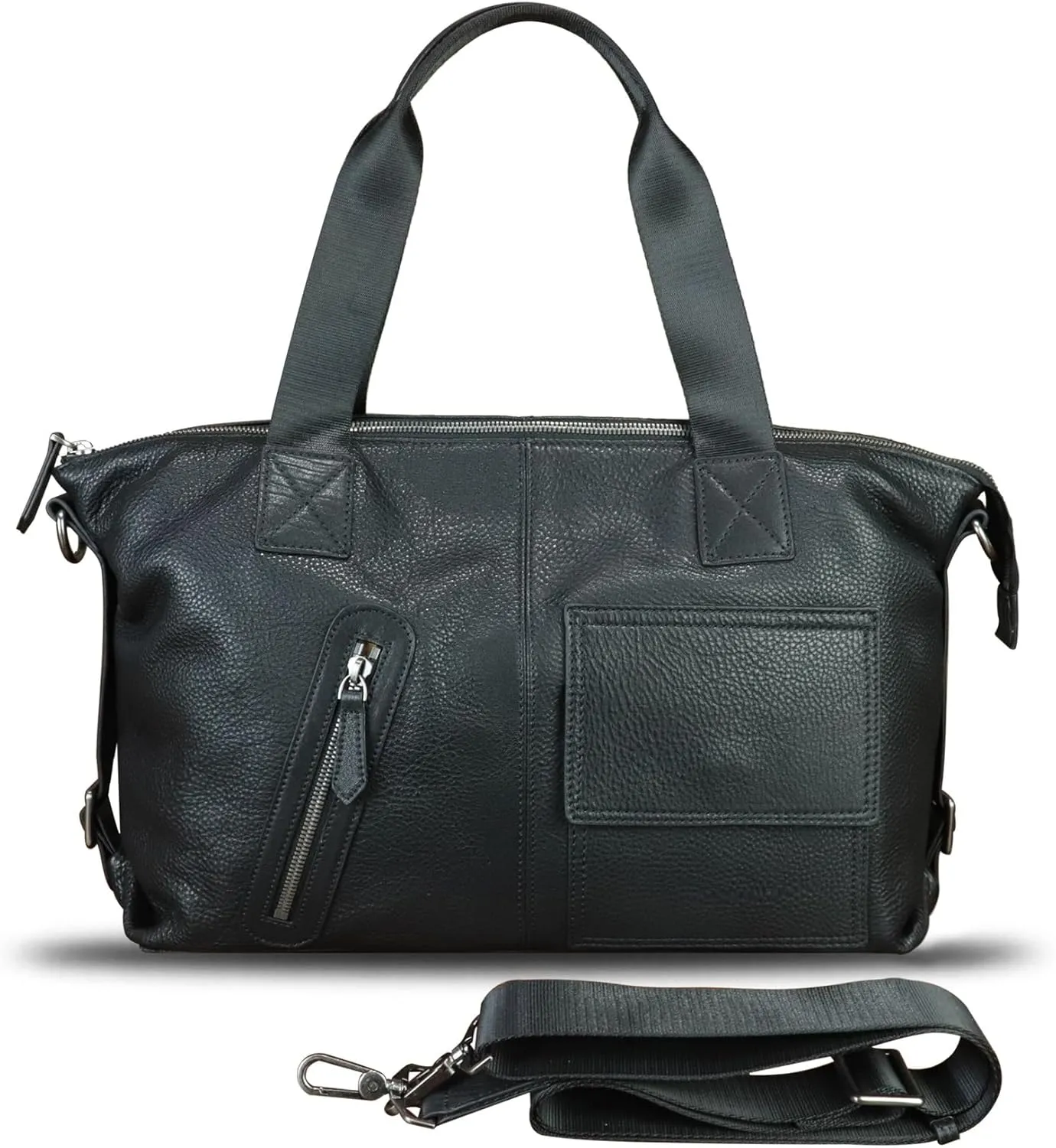 Genuine Leather Messenger Bag and Briefcase Purse for Men Leather Top Handle Handbags Satchel Shoulder Bag for Laptop Strap
