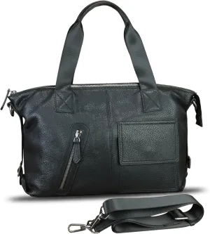Genuine Leather Messenger Bag and Briefcase Purse for Men Leather Top Handle Handbags Satchel Shoulder Bag for Laptop Strap
