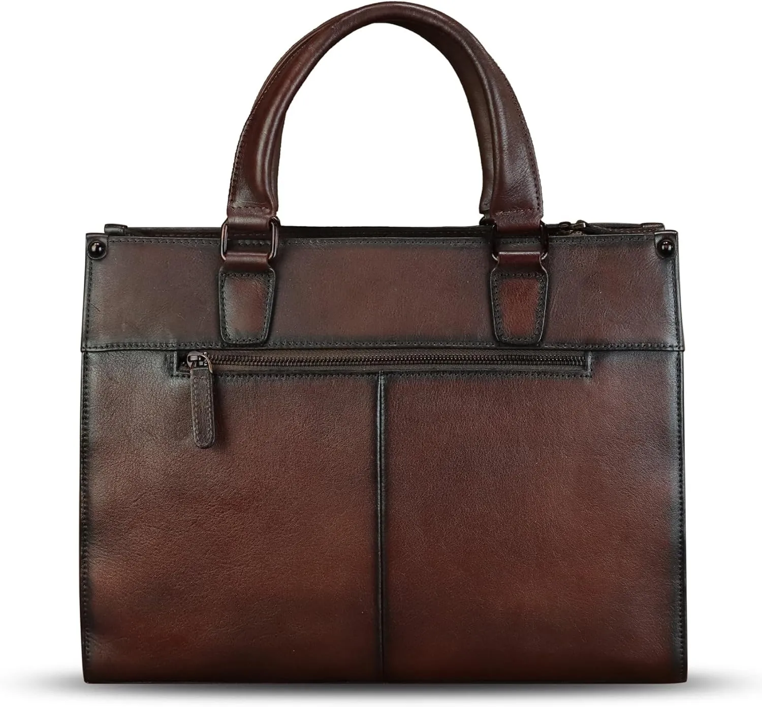 Genuine Leather Messenger Bag Briefcase for Men Vintage Real Leather Shoulder Bag Crossbody Bag Computer Laptop Bag