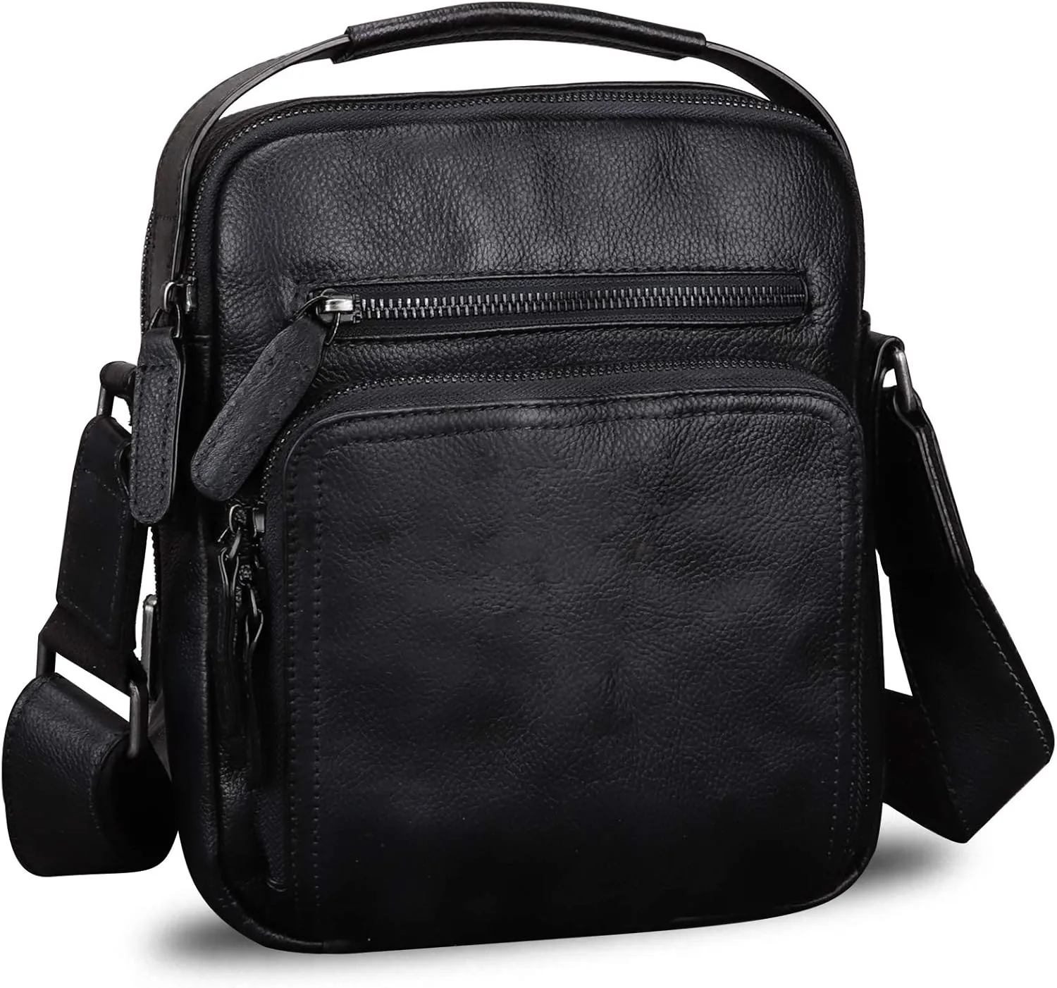 Genuine Leather Purse and Shoulder Bag for Men Vintage Real Leather Messenger Bag Handbag Crossbody Satchel Purse Strap