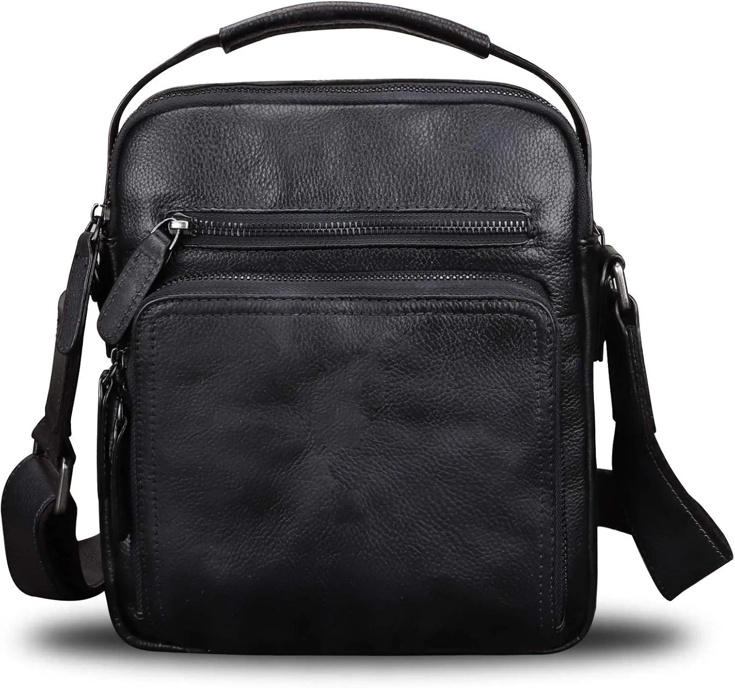 Genuine Leather Purse and Shoulder Bag for Men Vintage Real Leather Messenger Bag Handbag Crossbody Satchel Purse Strap