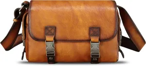 Genuine Leather Purses and Messenger Bag for Men Handmade Vintage Satchel Shoulder Bag Crossbody Bag