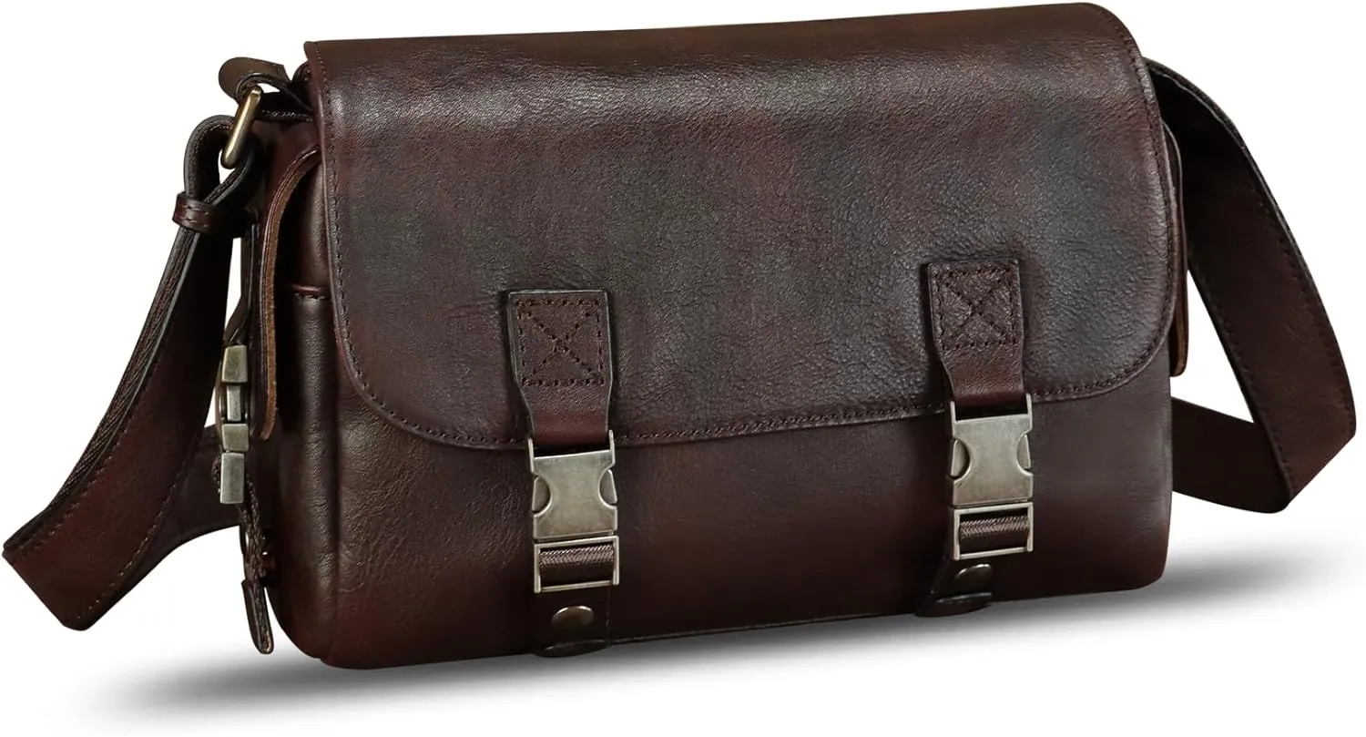 Genuine Leather Purses and Messenger Bag for Men Handmade Vintage Satchel Shoulder Bag Crossbody Bag