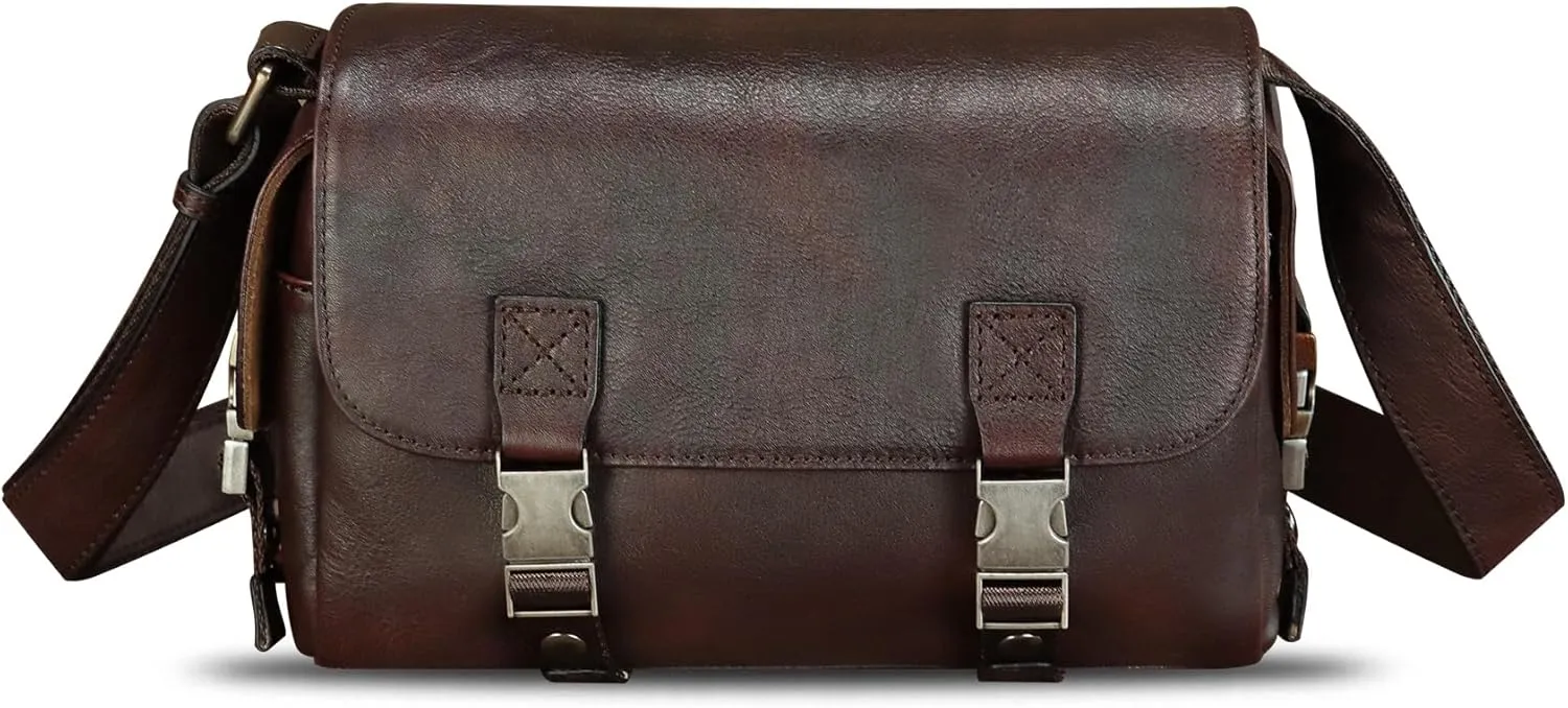 Genuine Leather Purses and Messenger Bag for Men Handmade Vintage Satchel Shoulder Bag Crossbody Bag