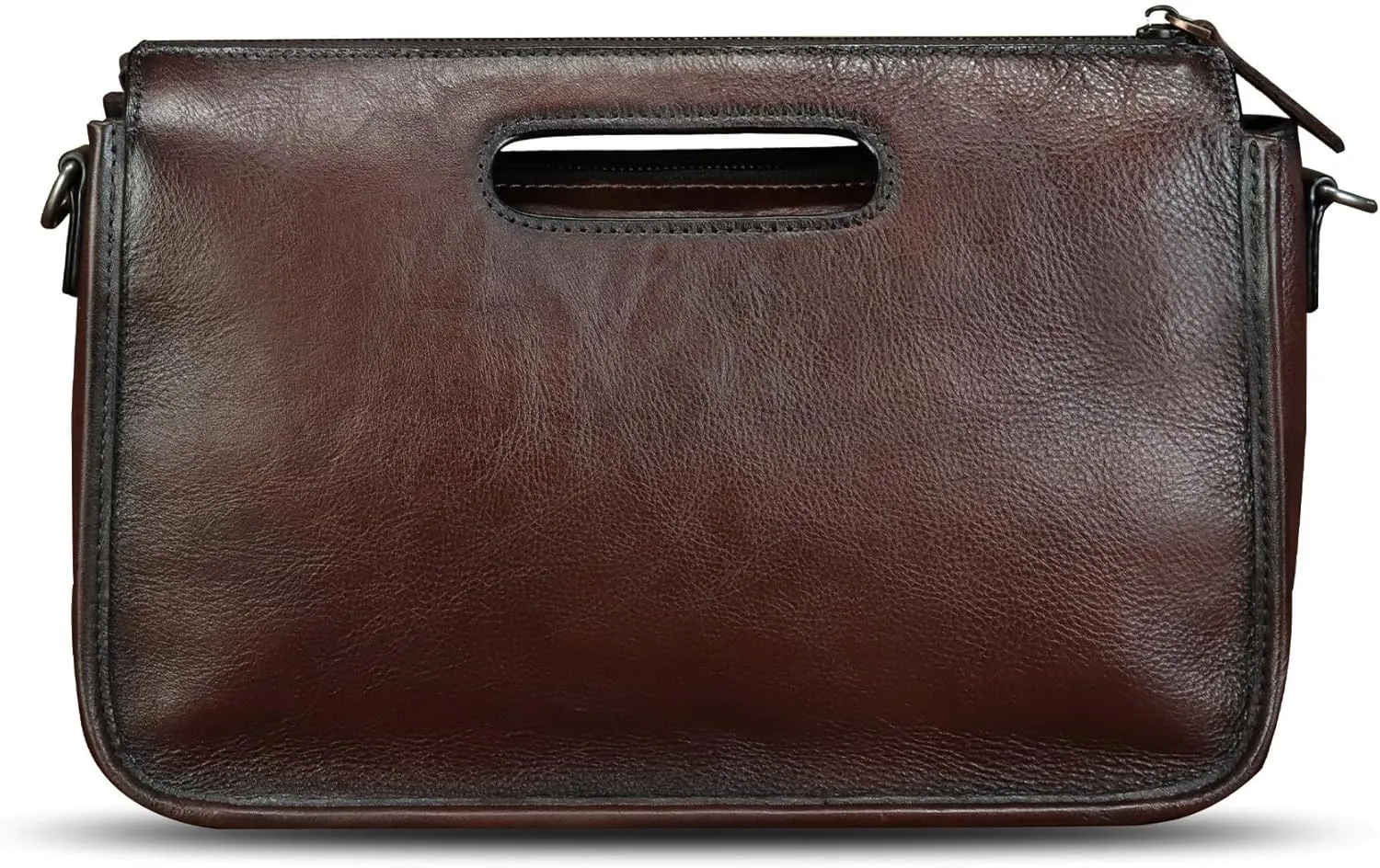 Genuine Leather Purses and Messenger Bag for Men Vintage Leather Briefcase Handbags Satchel Bags Shoulder Bag with Strap