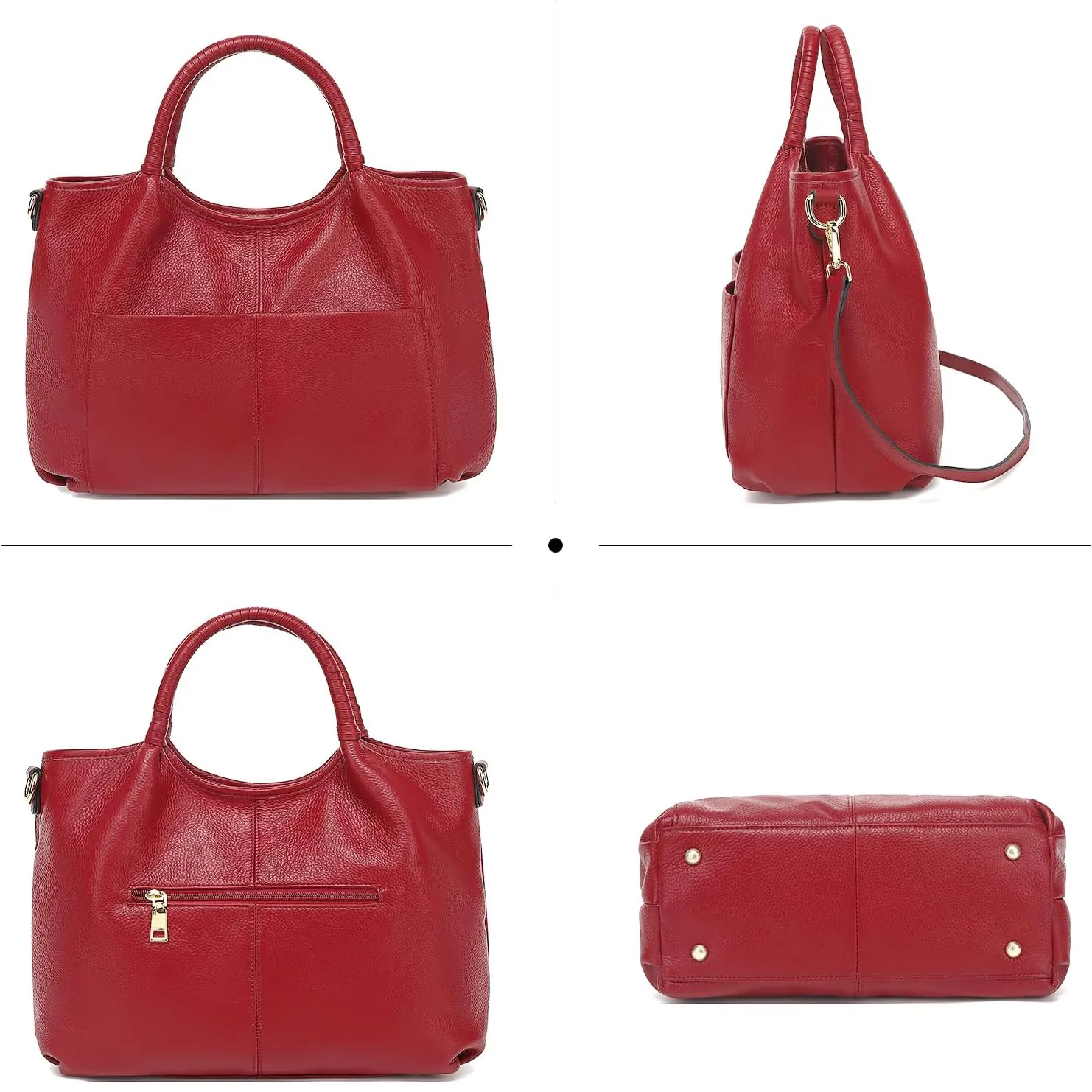 Genuine Leather Purses for Women Crossbody Shoulder Bags Designer Handbags Top Handle Satchel Bag