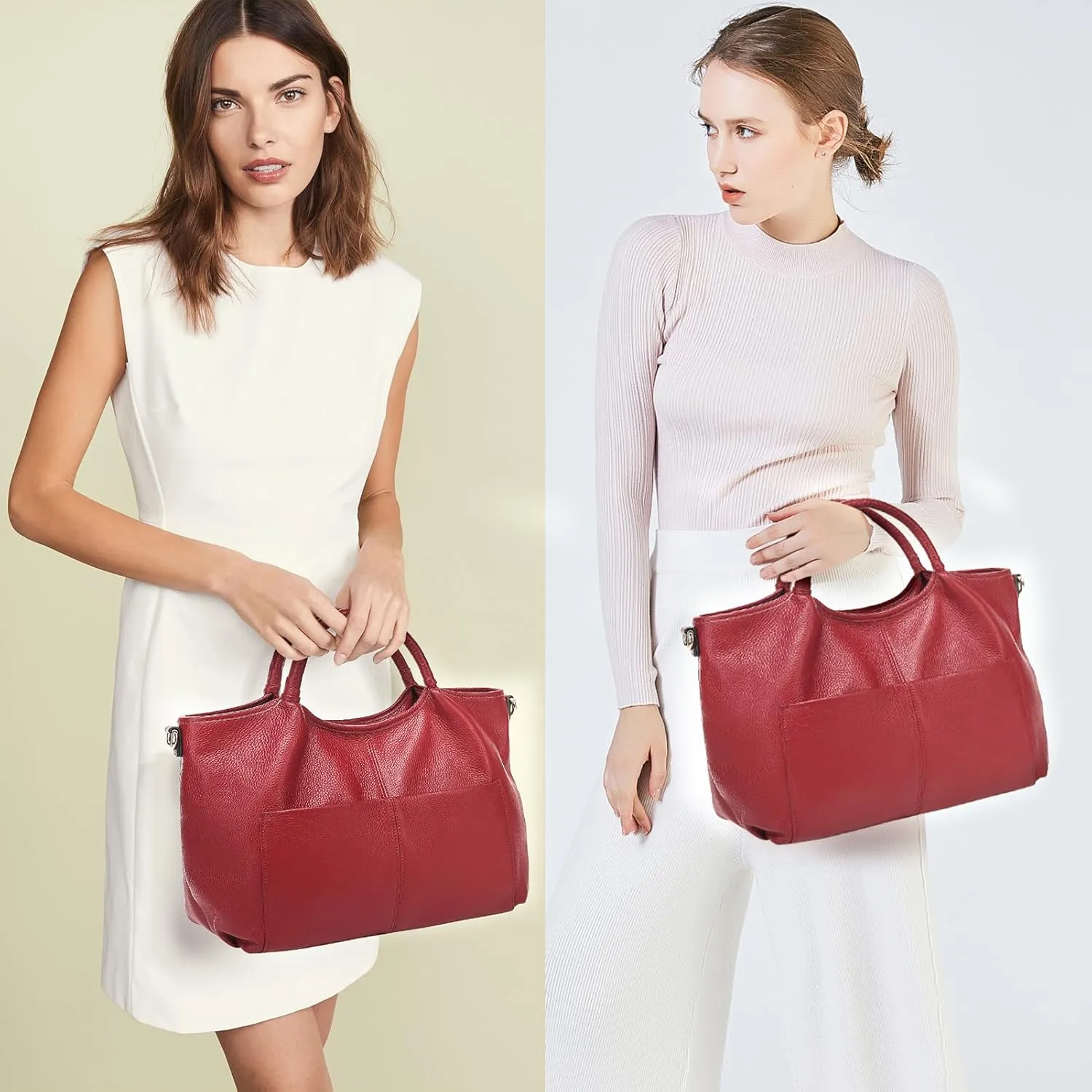 Genuine Leather Purses for Women Crossbody Shoulder Bags Designer Handbags Top Handle Satchel Bag