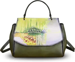 Genuine Leather Satchel for Women Crossbody Bags Handmade Vintage Top Handle Handbags Purse