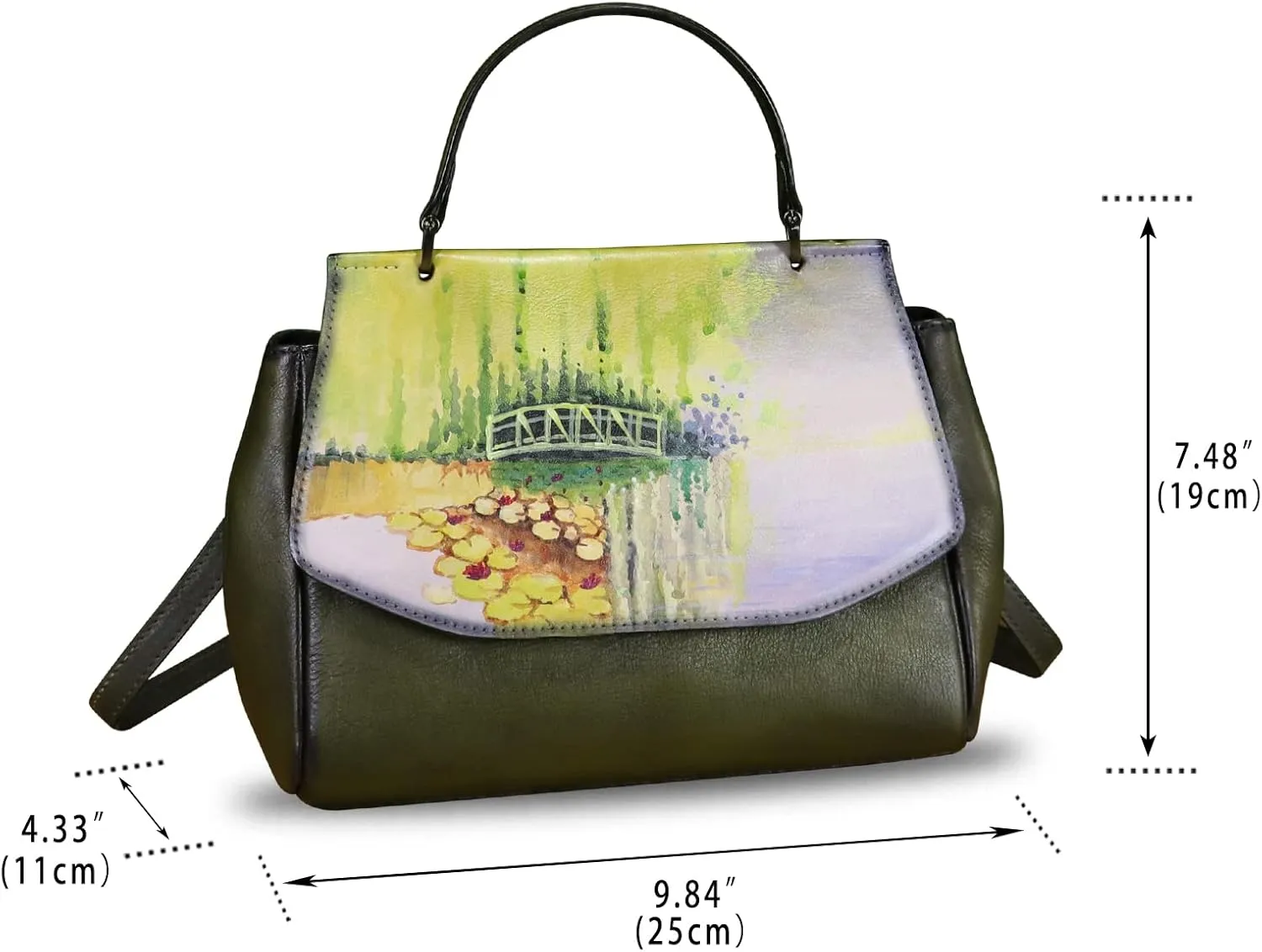 Genuine Leather Satchel for Women Crossbody Bags Handmade Vintage Top Handle Handbags Purse