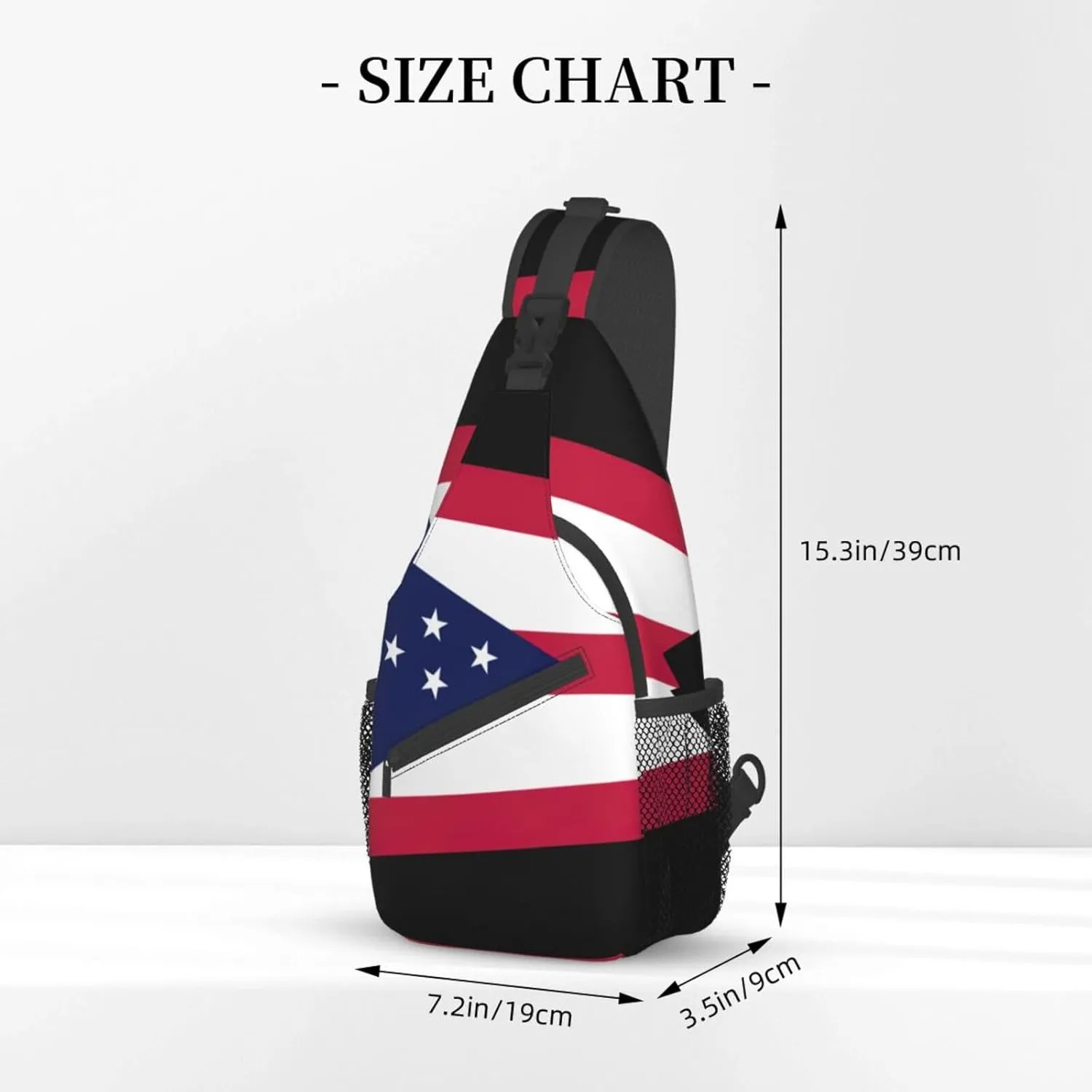 GeRRiT Ohio State Flag Print Small Backpack Sling Bag For Women Men, Chest Bag Daypack Crossbody For Travel Sport