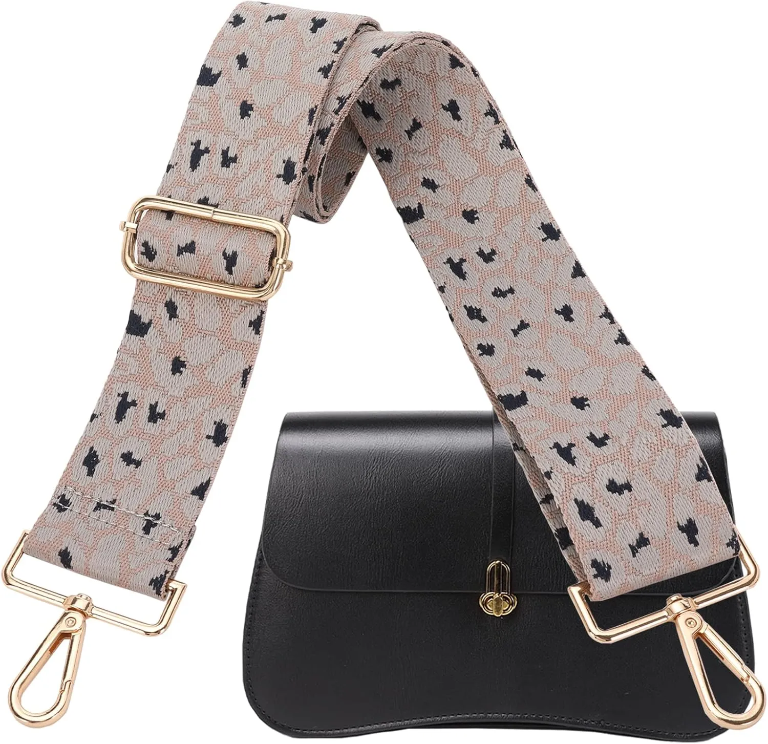 GINJKGO Purse Straps Replacement Crossbody - Adjustable Bag Strap for Purses, Wide Shoulder Strap for Women Guitar Purses