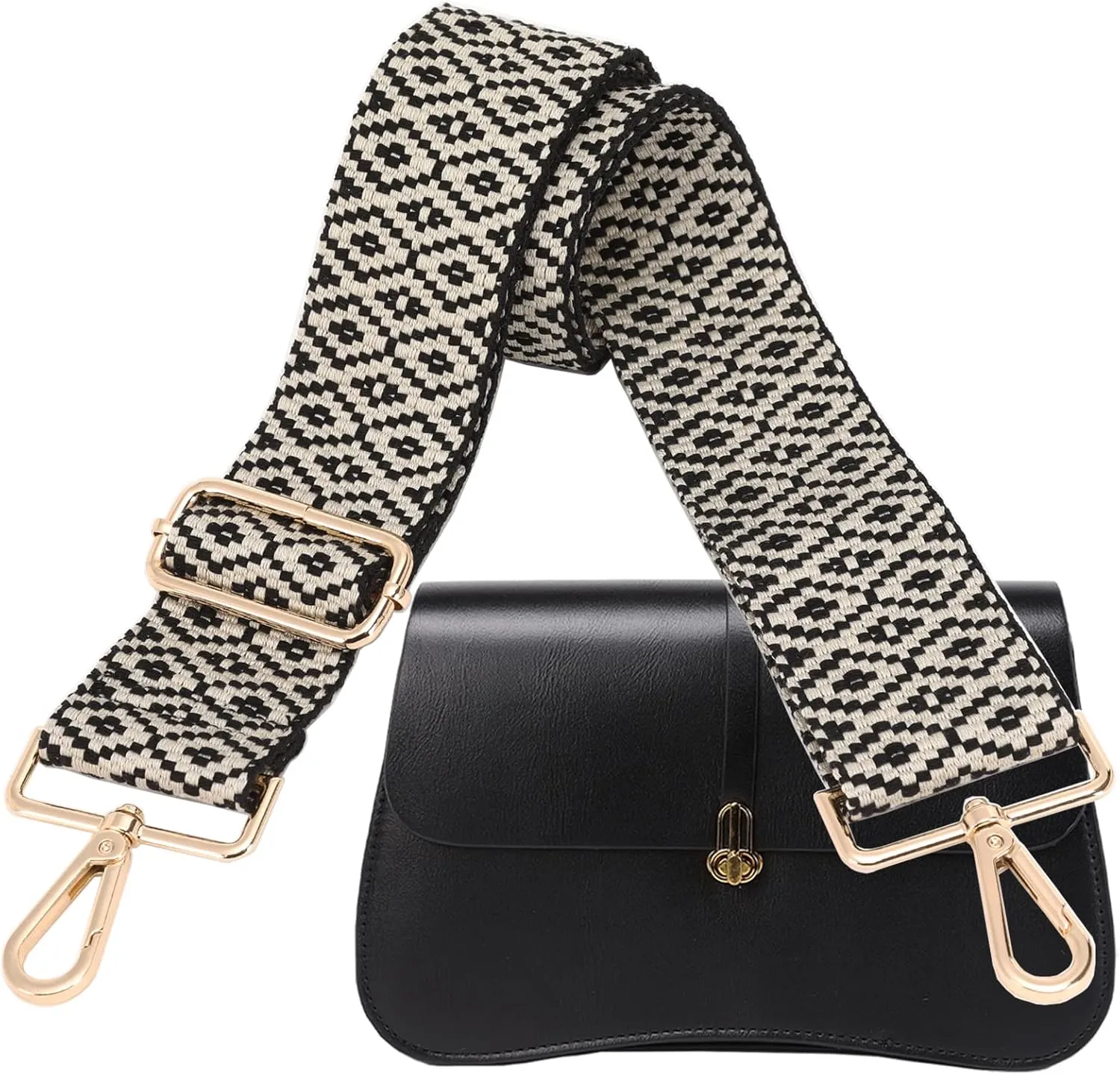GINJKGO Purse Straps Replacement Crossbody - Adjustable Bag Strap for Purses, Wide Shoulder Strap for Women Guitar Purses
