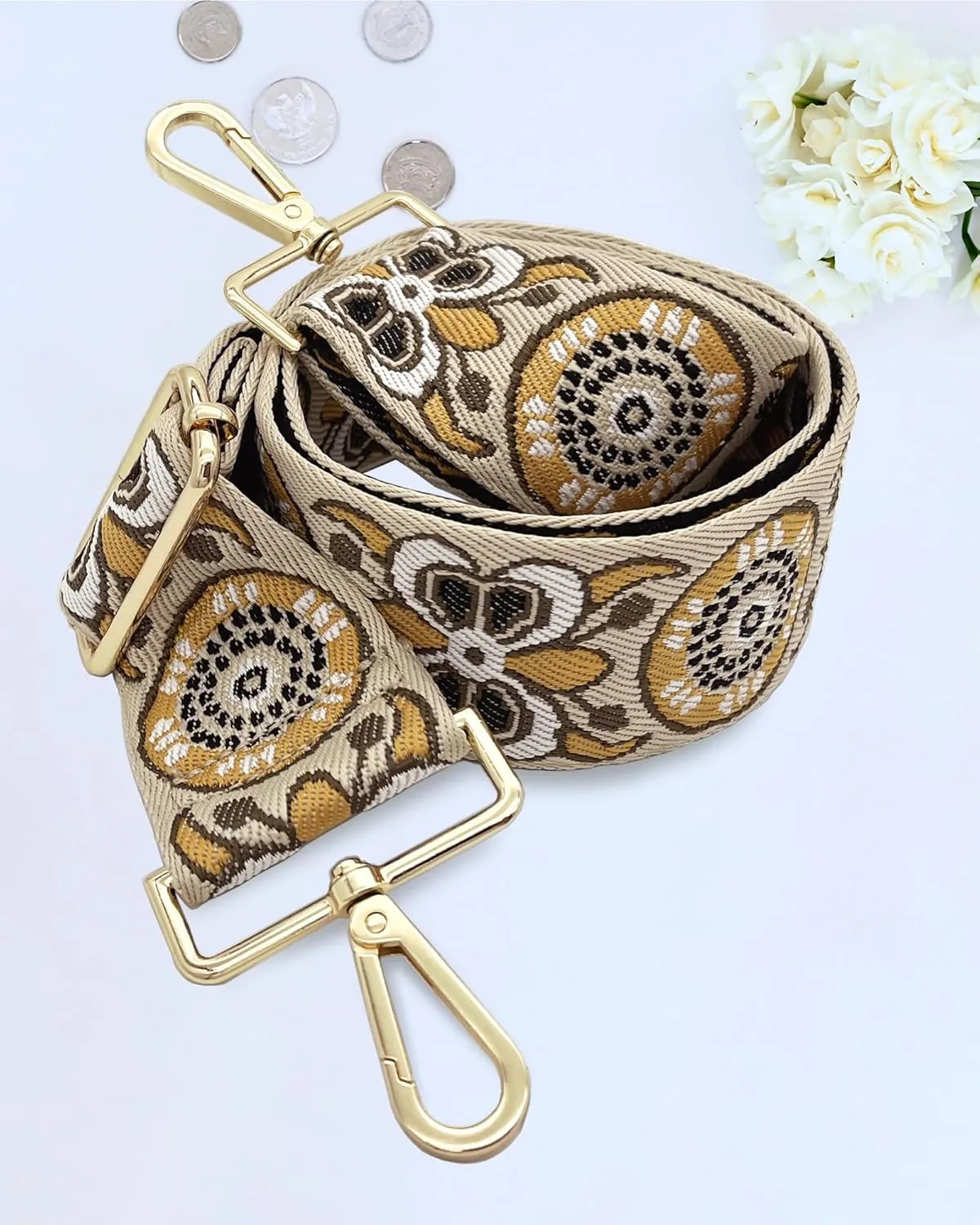GINJKGO Purse Straps Replacement Crossbody - Adjustable Bag Strap for Purses, Wide Shoulder Strap for Women Guitar Purses