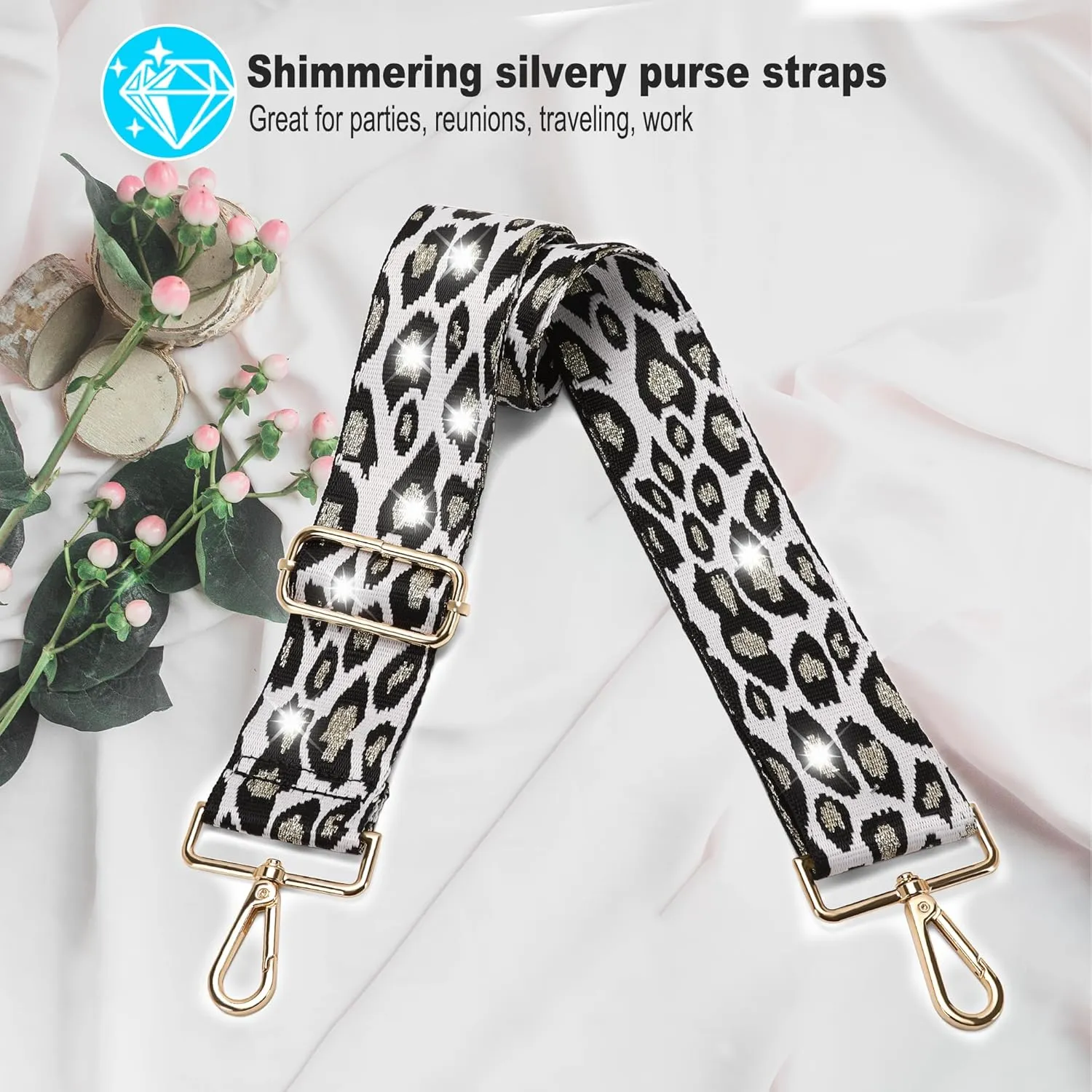 GINJKGO Purse Straps Replacement Crossbody - Adjustable Bag Strap for Purses, Wide Shoulder Strap for Women Guitar Purses