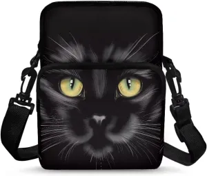 Girls Crossbody Shoulder Bag with Zipper, 2 Layer Messenger Bags for Women Men