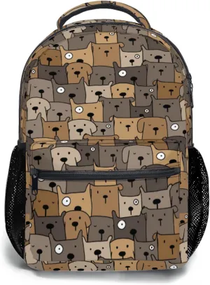 Giwawa Brown Dog Backpack Funny Animal Casual Daypacks Outdoor Travel Bag School Lightweight Adjustable Shoulder Bag for Boys Girls Teens