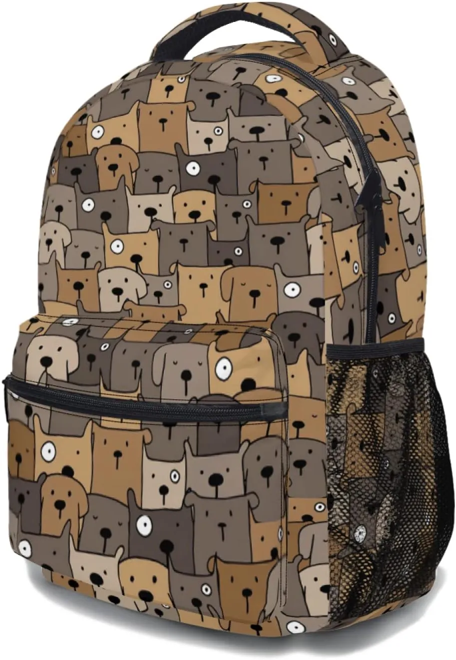 Giwawa Brown Dog Backpack Funny Animal Casual Daypacks Outdoor Travel Bag School Lightweight Adjustable Shoulder Bag for Boys Girls Teens
