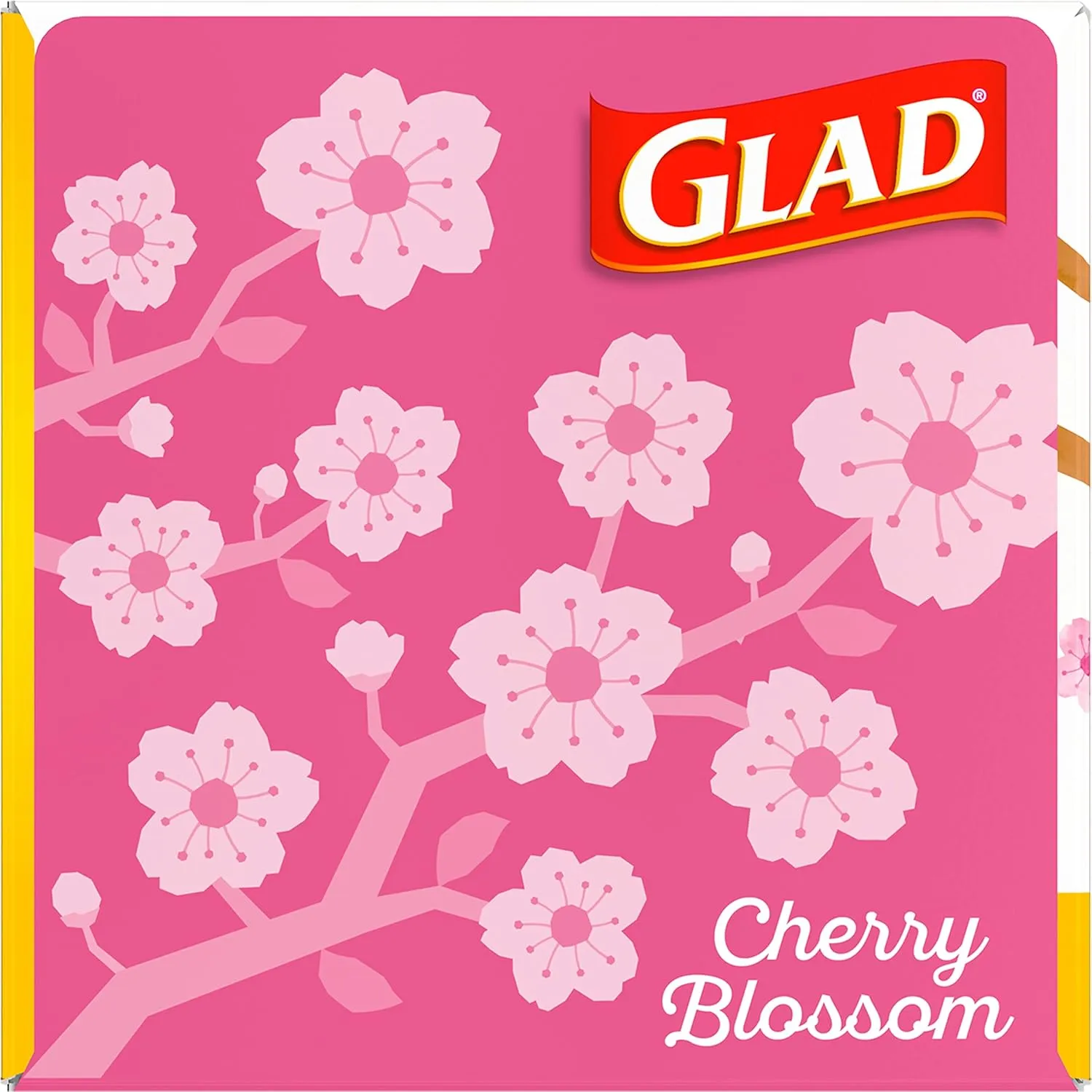 Glad Odorshield Small Drawstring Trash Bags, 4 Gal, Pink, Cherry Blossom, 80 Ct, Pack May Vary