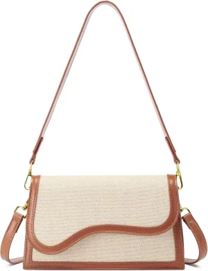 GOIACII Shoulder Bag for Women, Vegan Leather Women's Shoulder Purses Handbags with 2 Removable Strap Crossbody Bag Purses