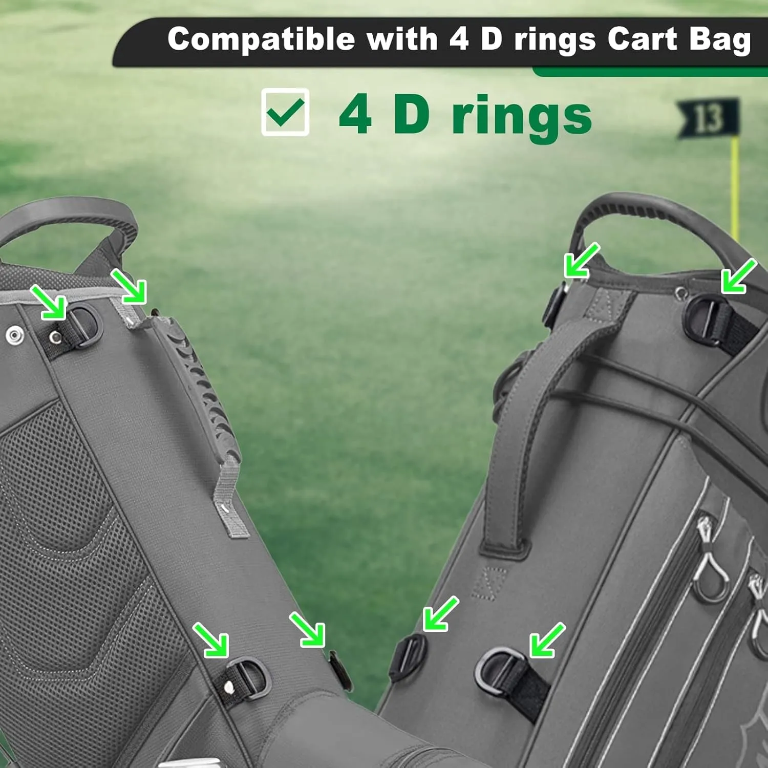 Golf Bag Strap Replacement Comfort Double Shoulder Adjustable Strap Padded Golf Carrying Bag Strap