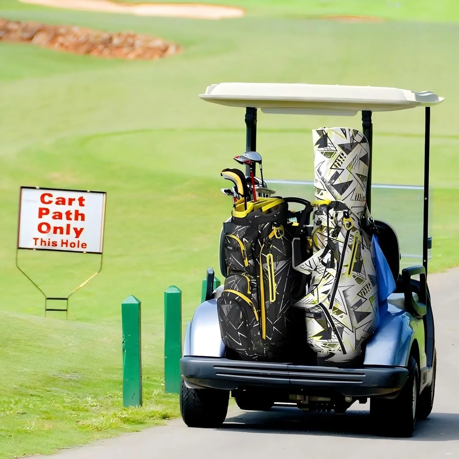 Golf Cart Bag with 14 Way Organizer Divider Top,Golf Club Bag is Made of 600D Twill Oxford Cloth,Quality Handle and Waterproof/Sunscreen Rain Cover for Golf Lovers