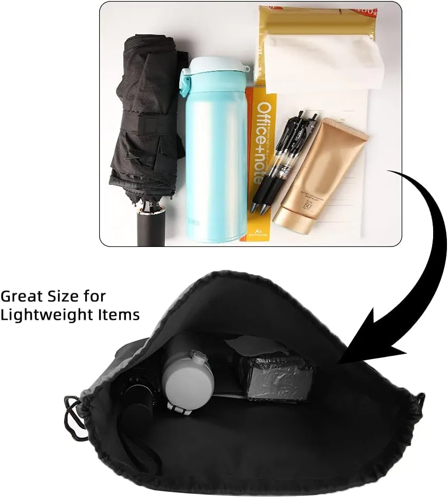 GoodtoU Drawstring Bags Bulk, 100 Pcs Draw String Bags Cinch Bag Drawstring Gym Bag Sackpack Drawstring Backpack for Women Men, Black