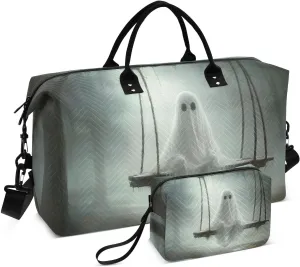 Gothic Spirit Swing Travel Duffel Bag Gym Bag Sports Tote Bag with Multiple Interior Pockets Shoulder Weekender Bag for Women Men with Toiletry Bag 20.5”x 7.9”x 13.8”